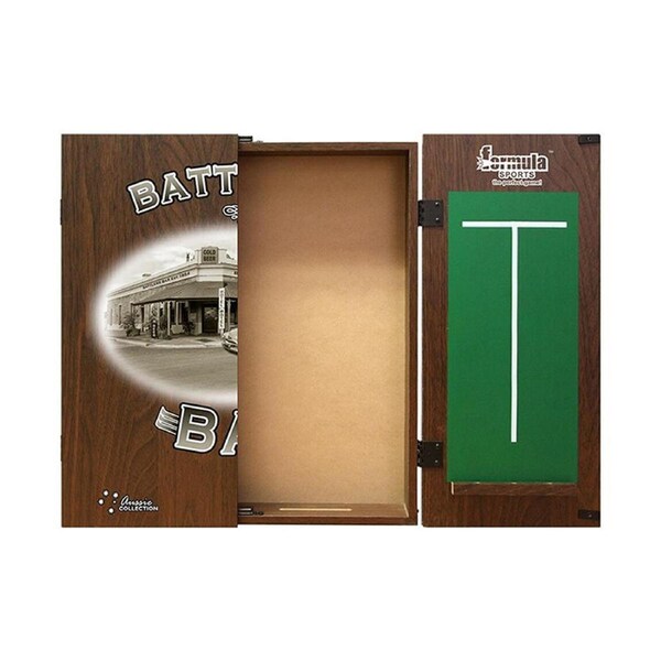 Formula Sports 58cm Battlers Bar Dartboard Cabinet Dart Storage w/ Chalkboard