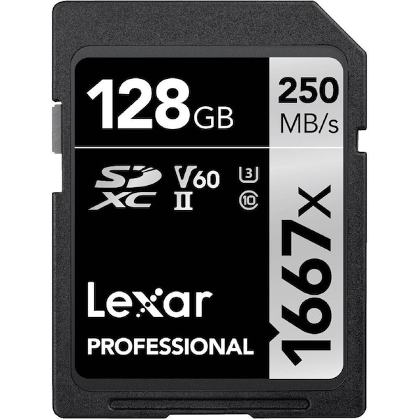 Lexar Professional 1667x SDXC UHS-II SD Card - 128GB
