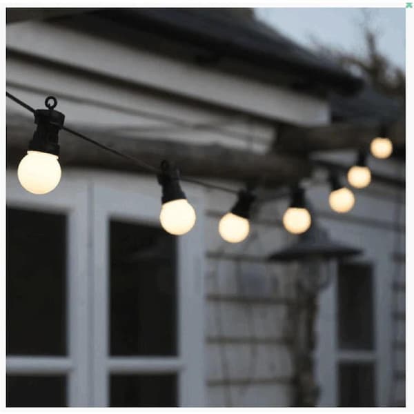 20 Opal Globe WARM WHITE Led Festoon Light 10m