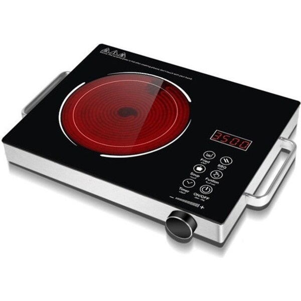 3500W Electric Cooker Infrared Cooktop Any pot Cooking Stove Glass with Wok Holder