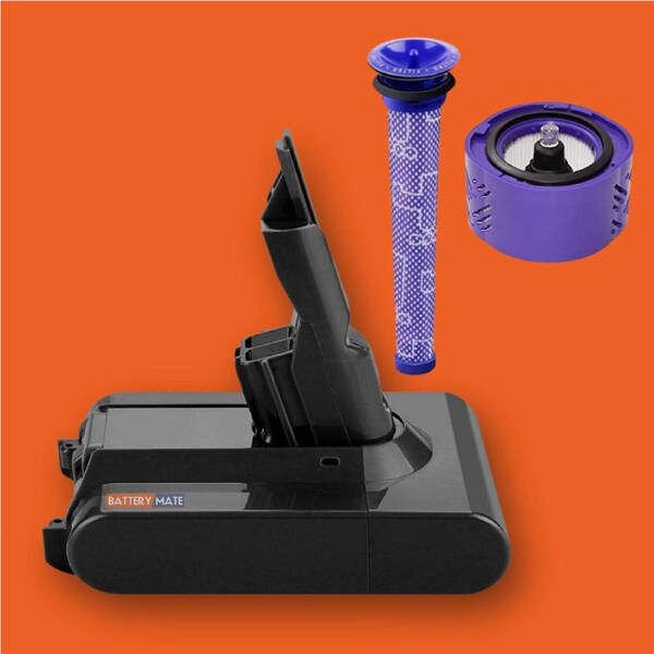 Tavice Battery & Filters Combo for all Dyson V7 SV11 vacuum cleaners - Maximum Capacity