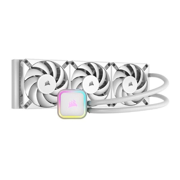 Corsair iCUE H150i 360mm ELITE RGB Liquid CPU Cooler- White [CW-9060079-WW]