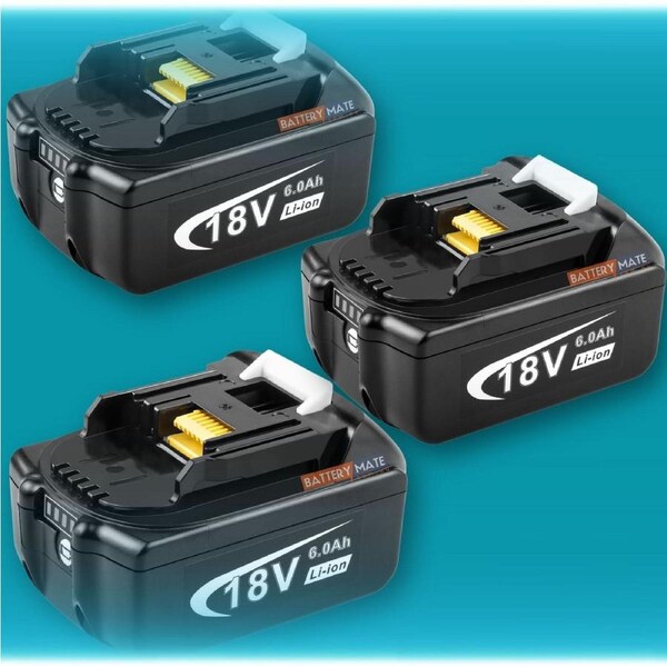 [3 Pack] 18V Makita Battery Replacement - BL1830 BL1850 6000mAh Li-ion Battery