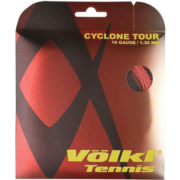 1 Pack Volkl Cyclone Tour 16g/1.30mm Tennis Racquet Strings - Red