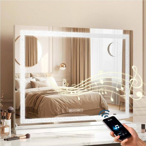 1X 80x58cm Embellir Mirror with Light Hollywood Vanity Makeup Mirrors