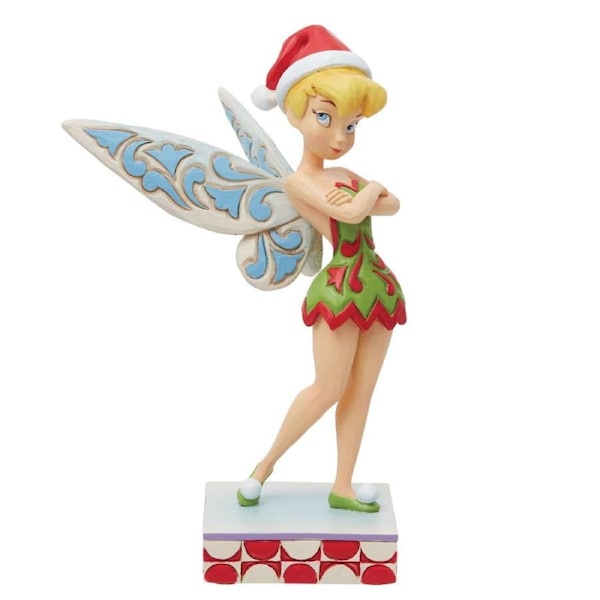 Disney Traditions by Jim Shore - Tinkerbell Cheeky Christmas Pixie Personality Pose Figurine 12cm