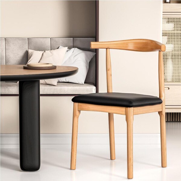 1 Artiss Dining Chair Black PU