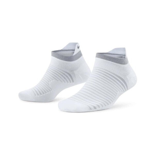 Nike Unisex Spark Lightweight Ankle Socks Gym Sports - White (Mens US 12-13.5)