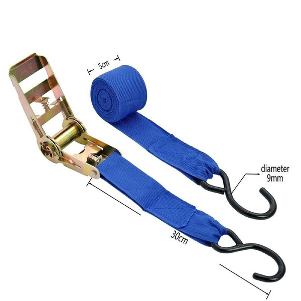 Ratchet Tie Down Strap Cargo Trailer Truck Roof Rack Motorbike - 4pcs