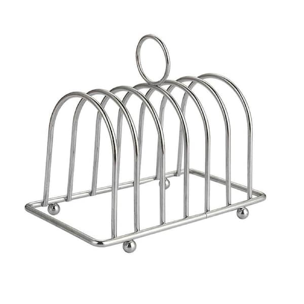 Stainless Steel Metal Toast Bread Loaf Slices Rack Toast Holder Stand Use - 8 Slot