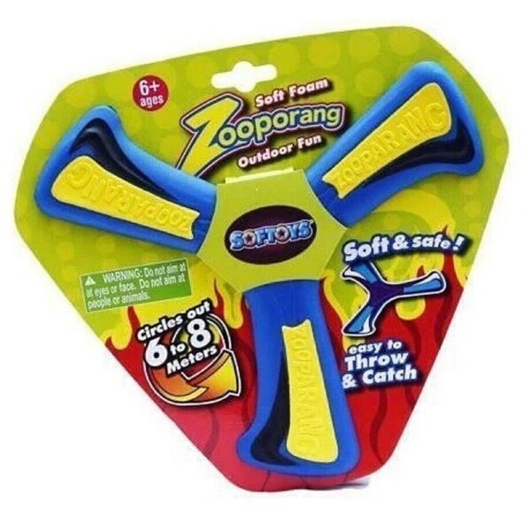 Zooporang Soft Foam Outdoor Fun Boomerang Frisbee Ages 6+ New Toy Throw Catch