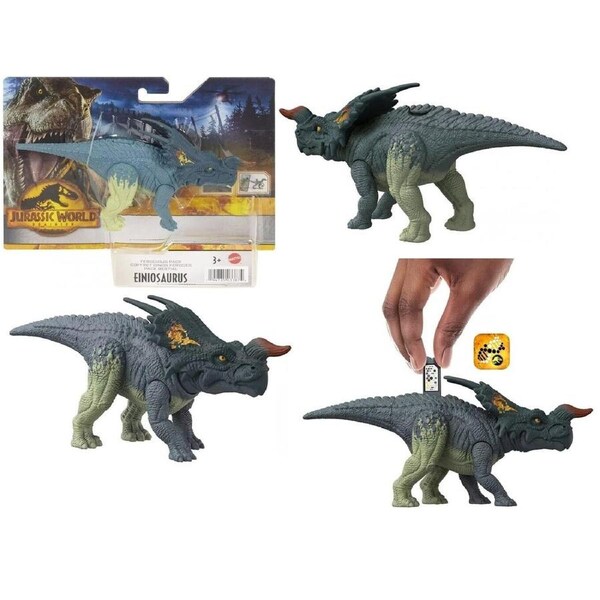 Jurassic World-Einiosaurus-Dominion Ferocious Pack Ages 3+ Toy Dino Dinosaur Play