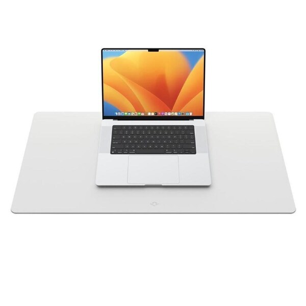 Twelve South 75cm DeskPad Vegan Leather Mat Rectangle For Laptop/Monitor Grey