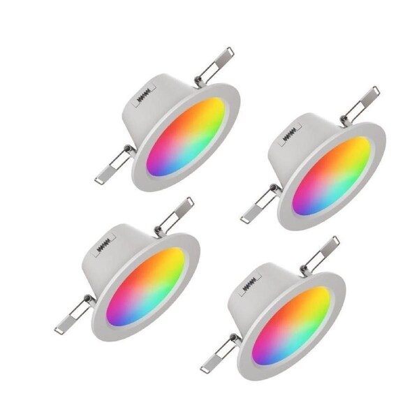 4PK Nanoleaf Essentials Colour Smart LED Downlight Light Bulb Matter Compatible