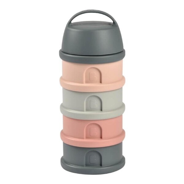 Beaba Formula & Snacks Container - Mineral Grey/Pink