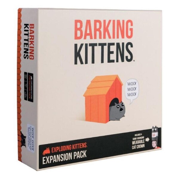 Exploding Kittens Barking Kittens Expansion Pack Party Card Game Play Kids 7y+
