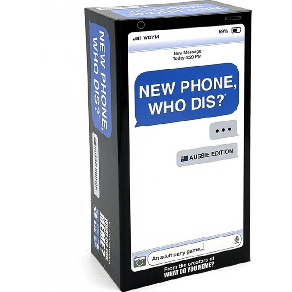 What Do You Meme New Phone Who Dis Aussie 3-20 Player Adult Party Card Game 17+