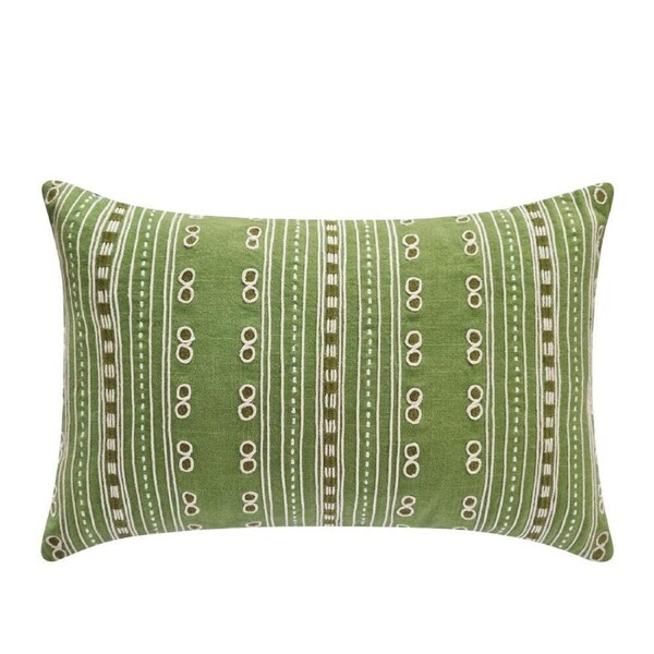 J.Elliot Home Emily 35x55cm Cushion Pillow Rectangle Sofa Decor Bayleaf Multi