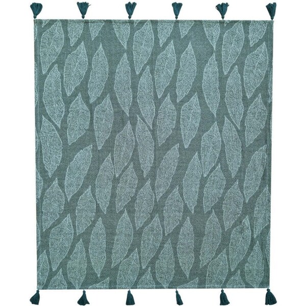 J.Elliot Home Kye 130x160cm Cotton Throw Blanket Bedding Decor Evergreen & Mint