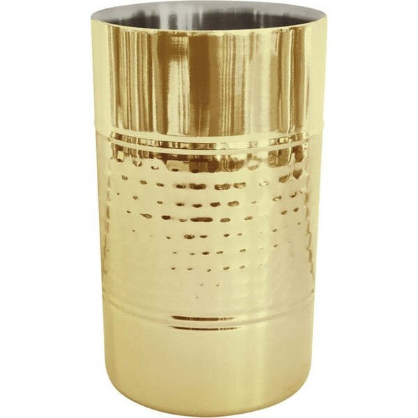 J.Elliot Home Alfie 12x18cm Wine Bottle Cooler Stainless Steel Hammered Gold