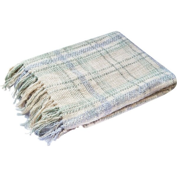 J.Elliot Home Rhiannon 130x160cm Cotton Throw Blanket Sofa Decor Evergreen Multi