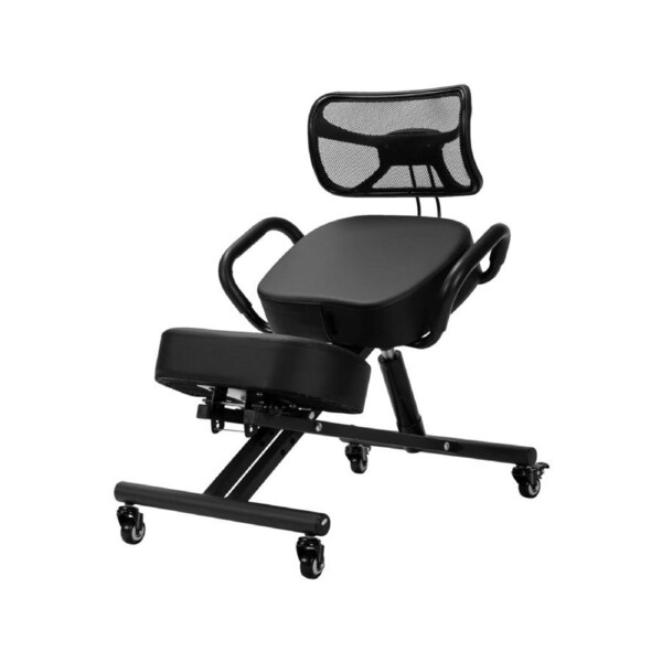 Ergonomic Kneeling Posture Chair with Backrest Adjustable Height and Casters