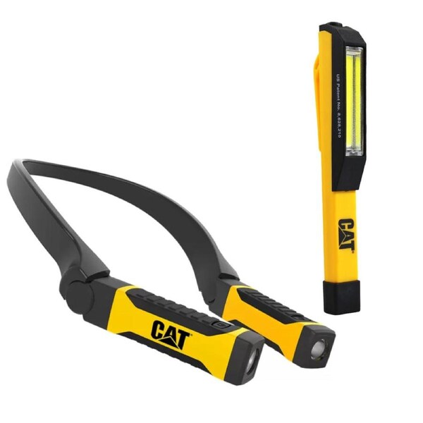 CAT 3 Piece LED Work Light Set Rugged Water Resistant Torch Flashlight 175 Lumen