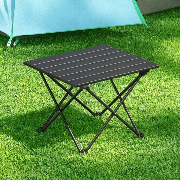 40cm Weisshorn Camping Table Folding Roll Up Outdoor Picnic BBQ Aluminium Desk