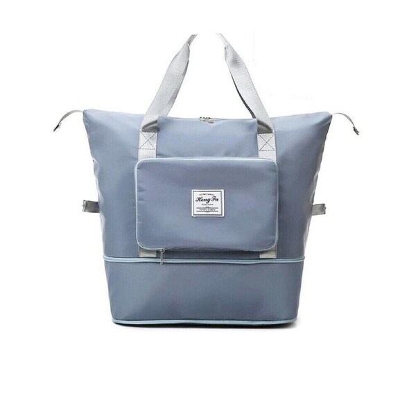 Blue Folding Travel Bag Lightweight Waterproof Handbag Large Capacity Portable Unisex