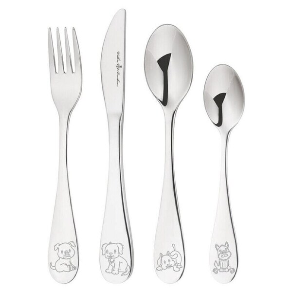 Wilkie Brothers 4 Piece Children's Cutlery Set - Puppy Collection