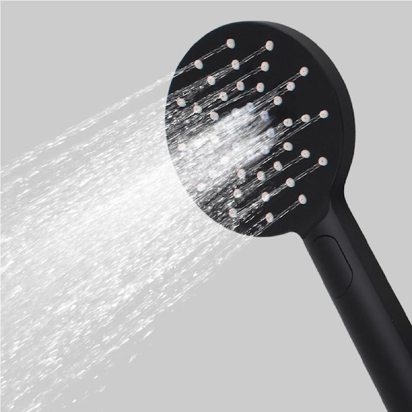ACA WELS Hand Held Shower Head 3-MODE Spray Head Round Black
