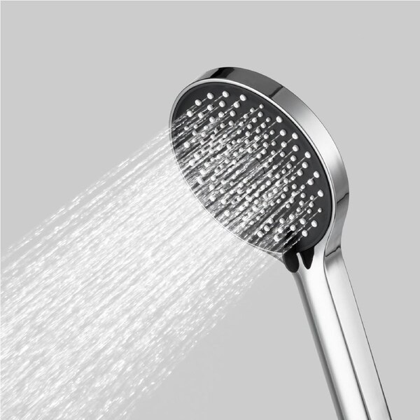 ACA WELS Hand Held Shower Head 3-Mode Soft Rainfall Large Shower Panel Chrome