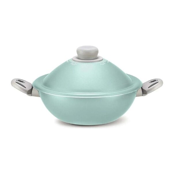 Pensofal VapSi Wok 2 Handles, Tray, Fork & Lid, Tiffany Blue