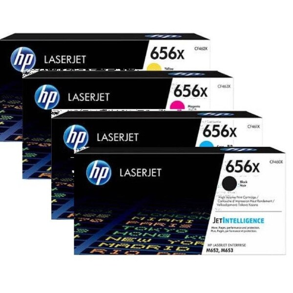 HP 656X Toner Ink Cartridge High Yield Black/Cyan/Magenta/Yellow Set