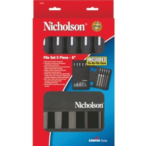 File Set 200mm 5 Piece Nicholson