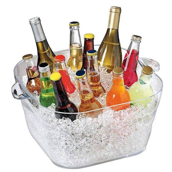 Serroni Square Party Tub Clear - 16.6 Litre