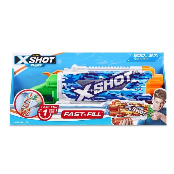 Zuru XSHOT Fast Fill Skins Water Gun Pump - Water Camo