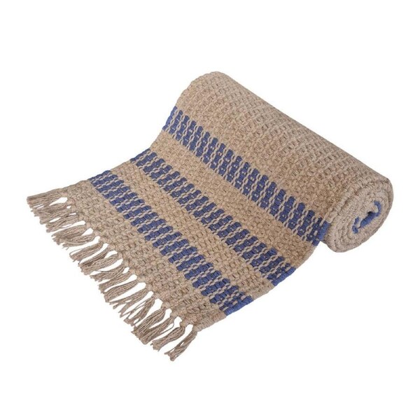 J.Elliot Home Conner 37x180cm Jute Table Runner Rectangle Dining Decor Navy