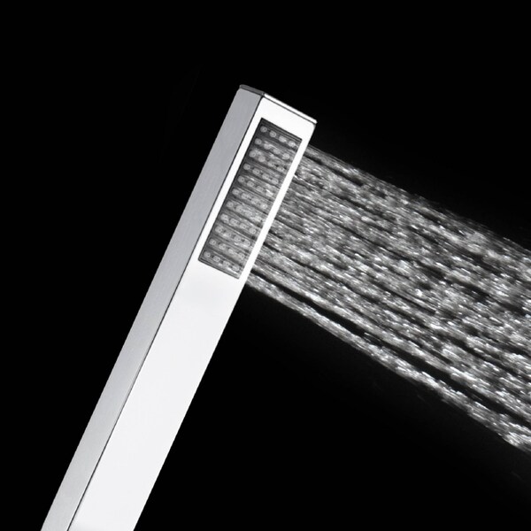 Bathroom Square Chrome Solid Brass Hand Held Shower Rose Spray Head WELS