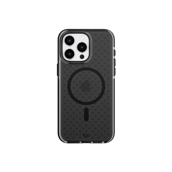 Tech21 Evo Check - Apple iPhone 15 Pro Max Case MagSafe Compatible - Smokey Black