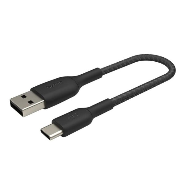 Belkin BoostCharge USB-A to USB-C Braided Cable, 0.15m Black universally compatible - Black