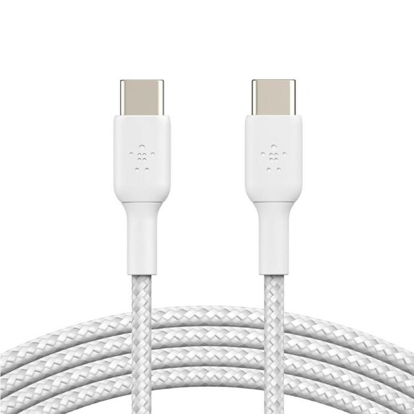 Belkin BoostCharge Braided USB-C to USB-C Cable (1m/3.3ft) -White