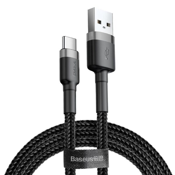 Baseus USB-A to USB-C Cafule Tough Cable 1M 1 meter - Gray