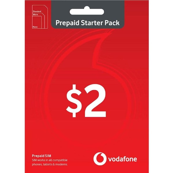 VODAFONE $2 Prepaid Sim Starter Eco-SIM