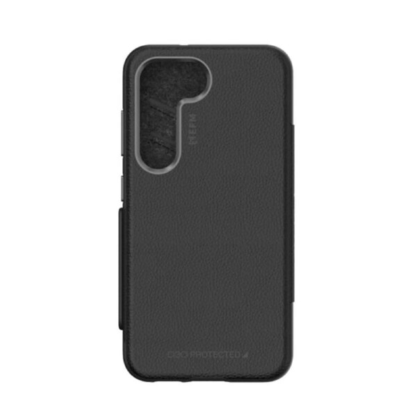 EFM Monaco Case Armour ELeather & D3O 5G Plus Samsung Galaxy S23+ - Black Grey