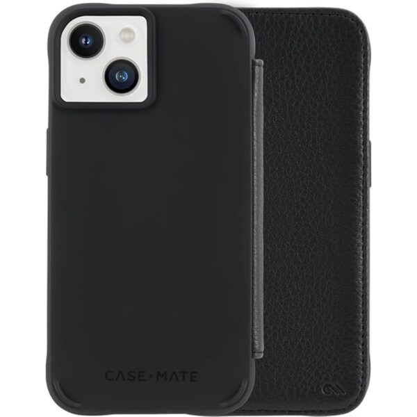 Case-Mate Tough Wallet Folio Case with MagSafe For iPhone 14 / iPhone 13 - Black