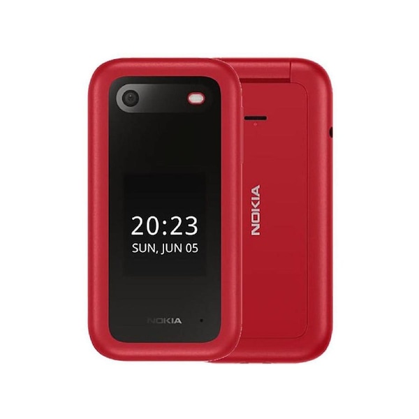 Nokia 2660 Dual SIM 4G FLIP BIG Button Phone Unlocked - Red