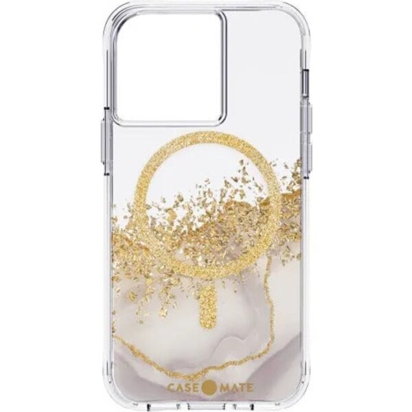 Case-Mate Karat Marble Magsafe Case For iPhone 14 Plus (6.7") - White Marble