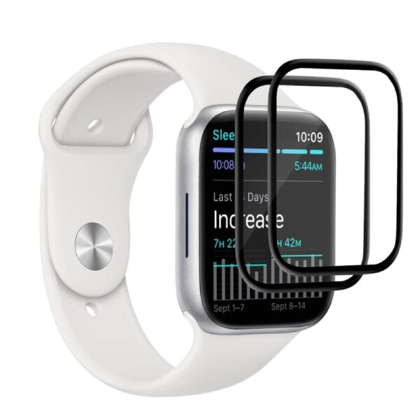 EFM FlexiGlass Screen Armour - Twin-Pack for Apple Watch Series 7 (41 mm) - Clear