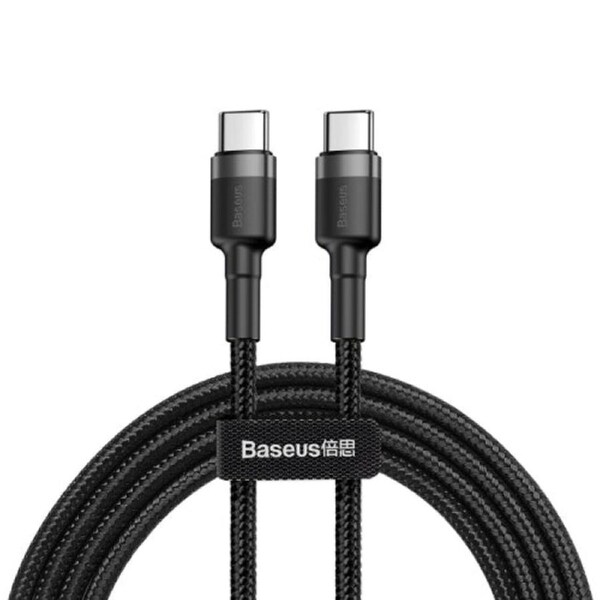 Baseus Cafule USB-C to USB-C Cable 1Meter 60W PD 2.0 Fast Charging - Black/Grey